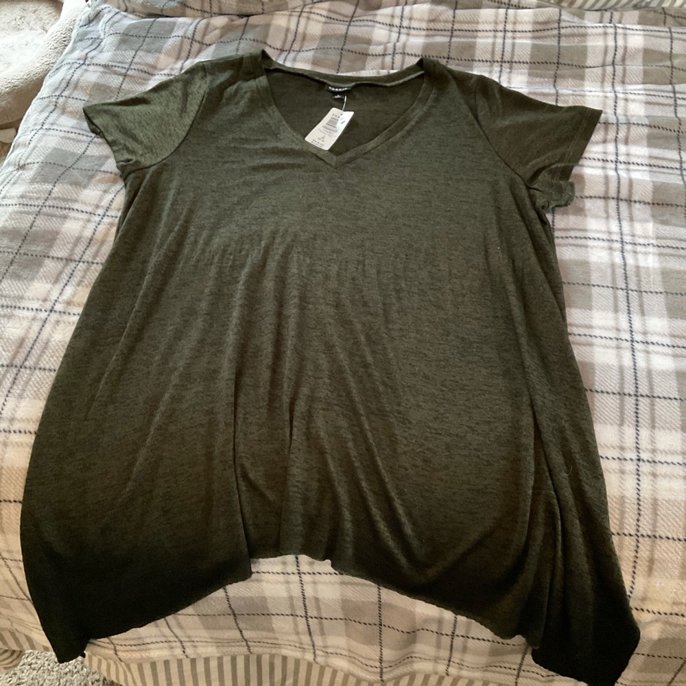 Olive Sharkbite Tee